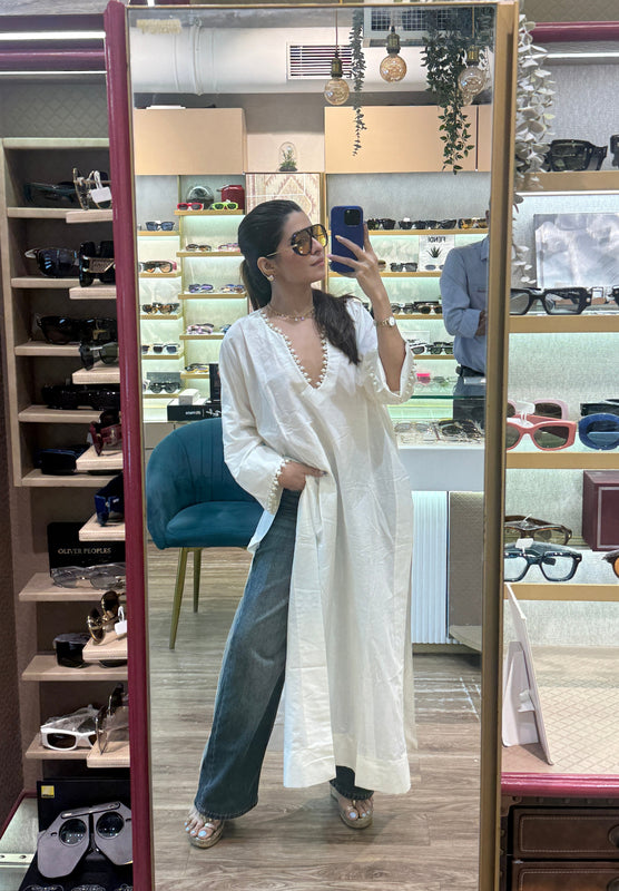 The SITAARA Kaftan - Ivory